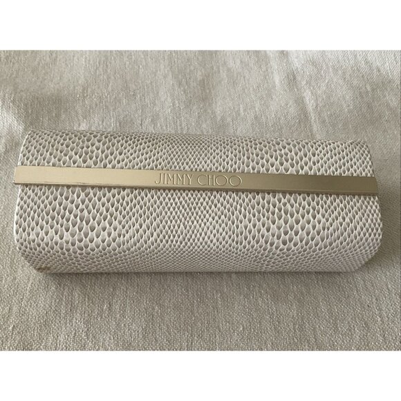 Jimmy Choo Womens Sunglasses Big Gold Rim Rhinestone On Arm W/case Gradient Lens - Picture 14 of 16